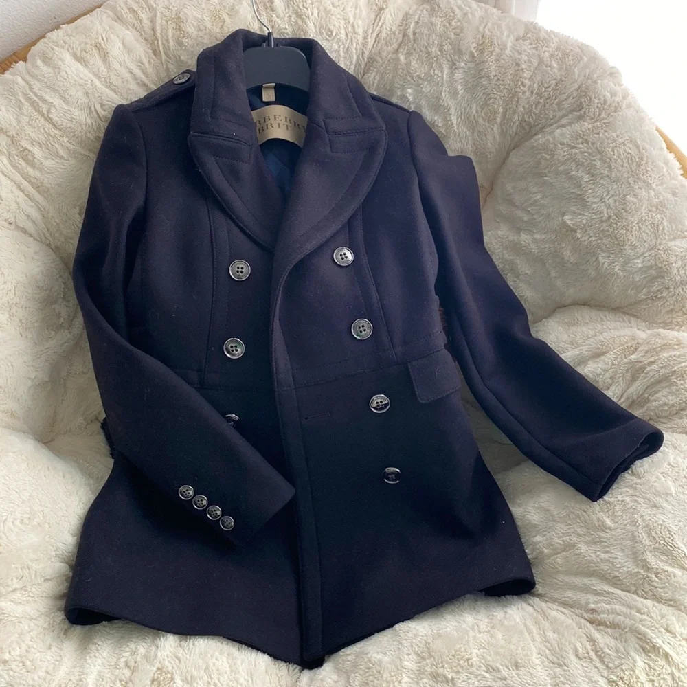 Burberry | Jackets & Coats | Navy Blue Burberry Brit Pea Coat